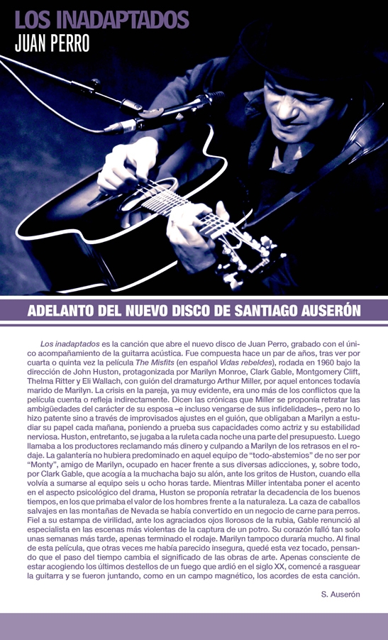 Adelanto del nuevo disco de Santiago Auserón.